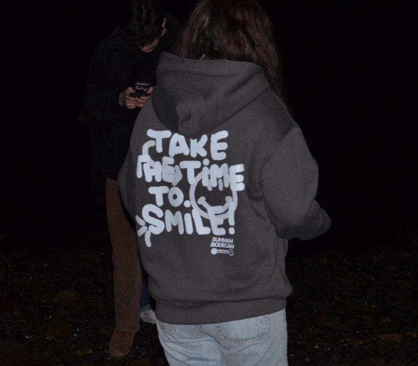 "Take the Time to Smile" Heavyweight Hoodie