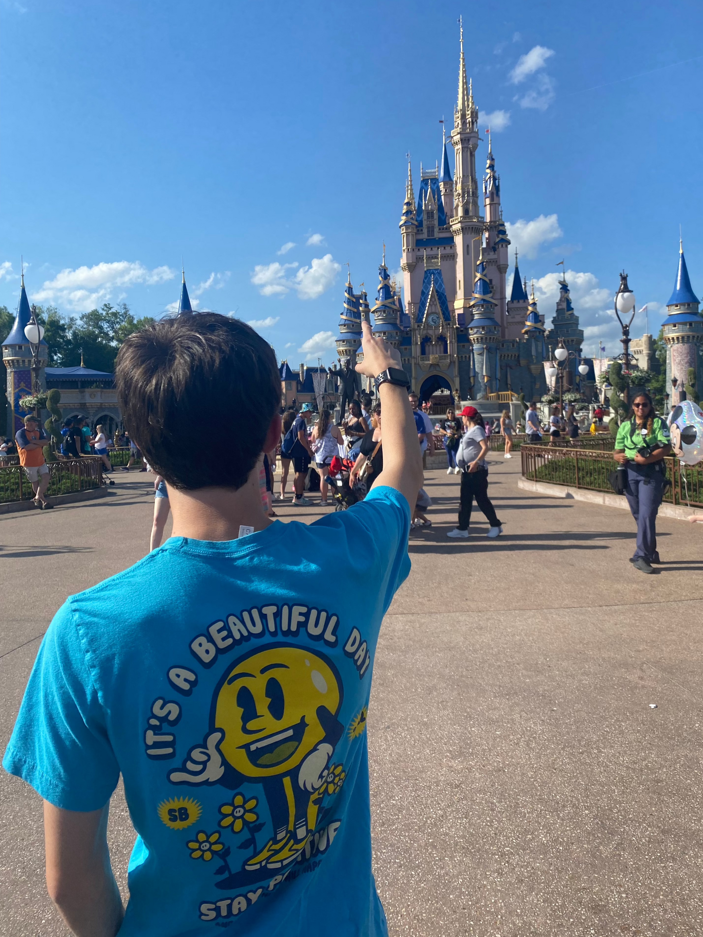 "It's A Beautiful Day" Blue Tee