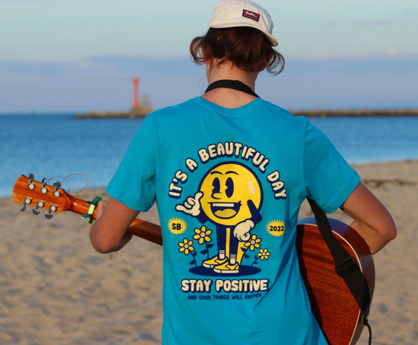 "It's A Beautiful Day" Blue Tee