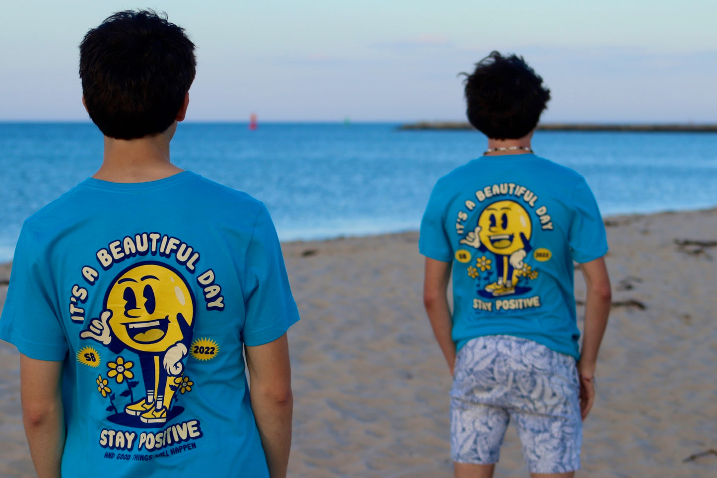 "It's A Beautiful Day" Blue Tee