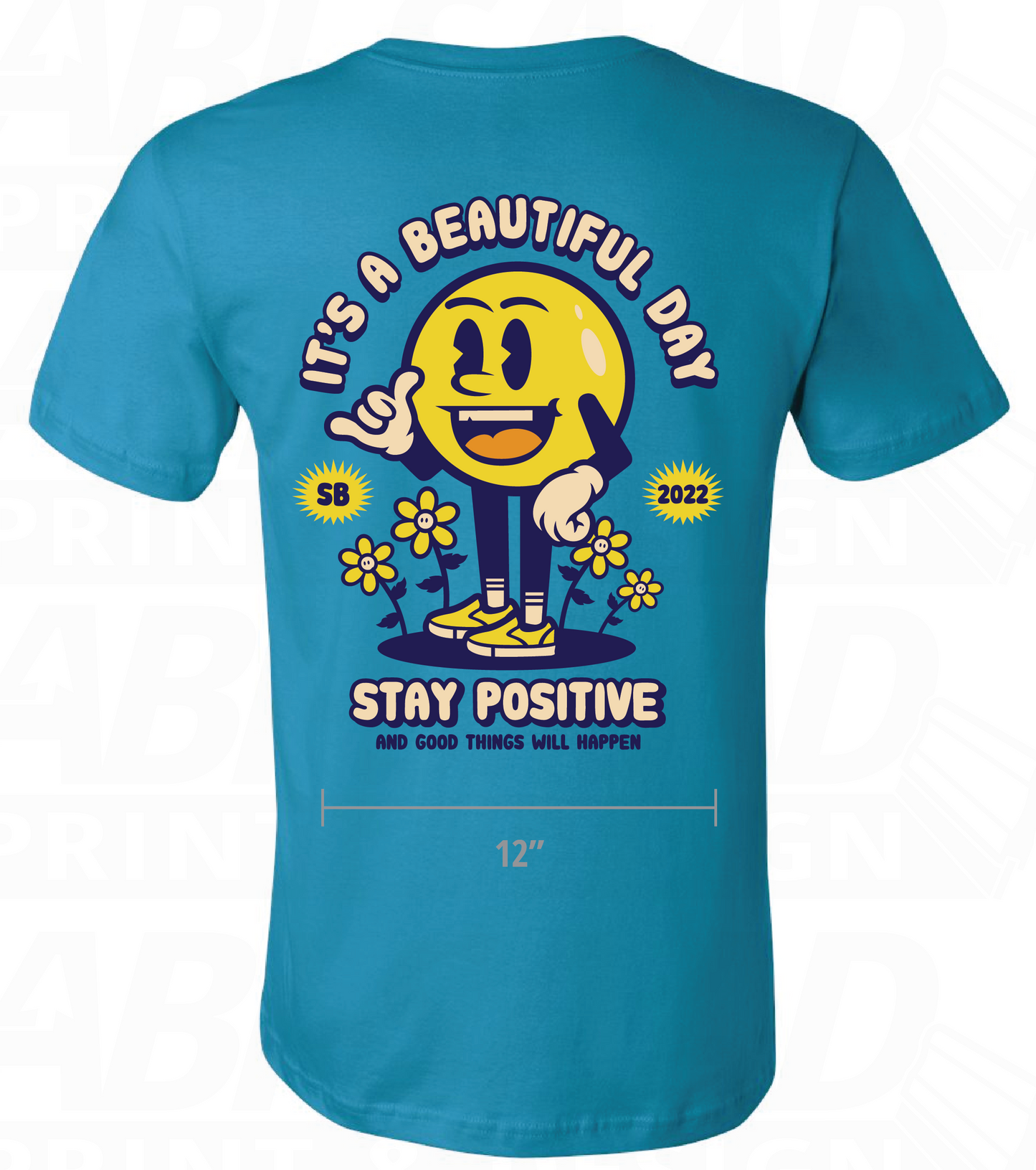 "It's A Beautiful Day" Blue Tee