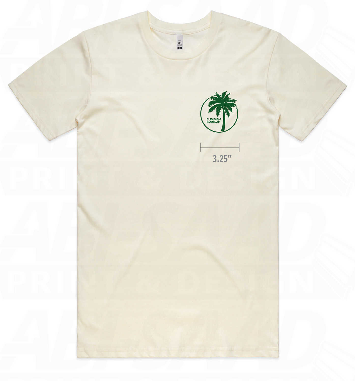 "Make More Smiles" Creme/Green Tee